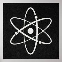 Atoms Science Atomic Orbit Icon Molecule Art Black