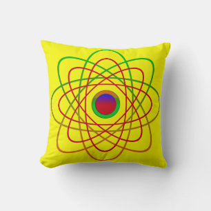 Atoms Throw Pillow