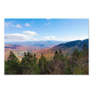 atop mount mansfield overlooking stowe photo print