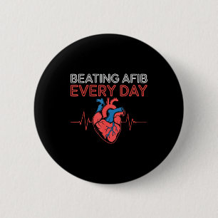 Atrial Fibrillation Medical Heart Disease Arrhythm 6 Cm Round Badge