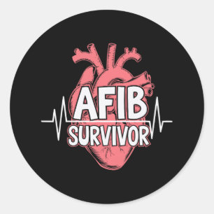Atrial Fibrillation Medical Heart Disease Arrhythm Classic Round Sticker