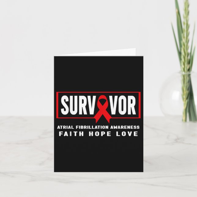Atrial Fibrillation Survivor - Atrial Fibrillation Card (Front)