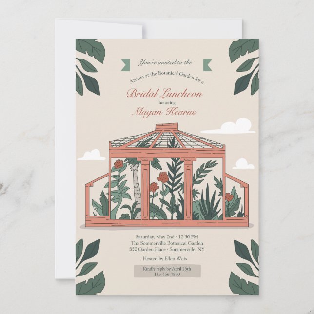 Atrium Botanical Garden Invitation (Front)