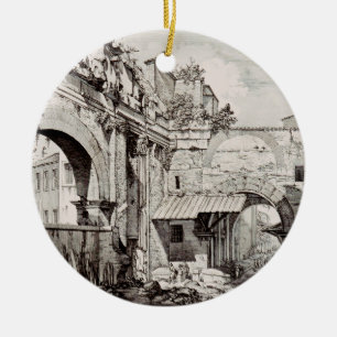 Atrium of the Portico of Octavia in Rome Ceramic Tree Decoration