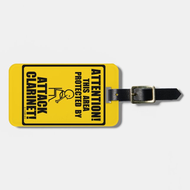 Attack Clarinet Luggage Tag (Front Horizontal)