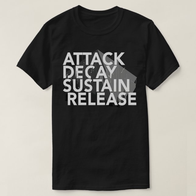 Attack Decay Sustain Release Synthesizer T-Shirt (Design Front)