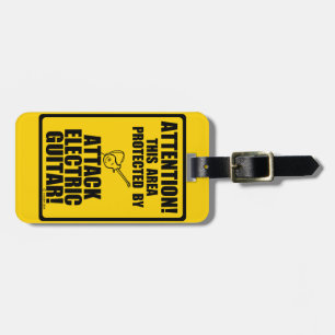 Attack Electric Guitar Luggage Tag