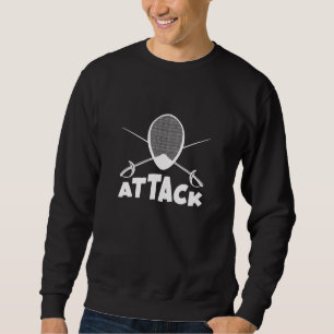 Attack Fencing Fencer Mask Sweatshirt