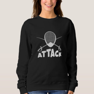 Attack Fencing Fencer Mask Sweatshirt