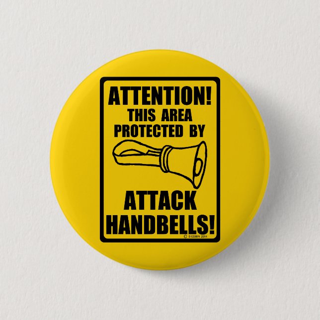 Attack Handbells 6 Cm Round Badge (Front)