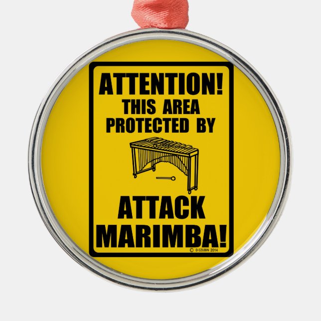 Attack Marimba Metal Tree Decoration (Front)