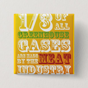 Attack Meat! 15 Cm Square Badge