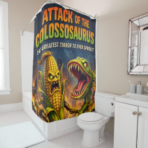 Attack of the Colossus/creature feature shower Curtain