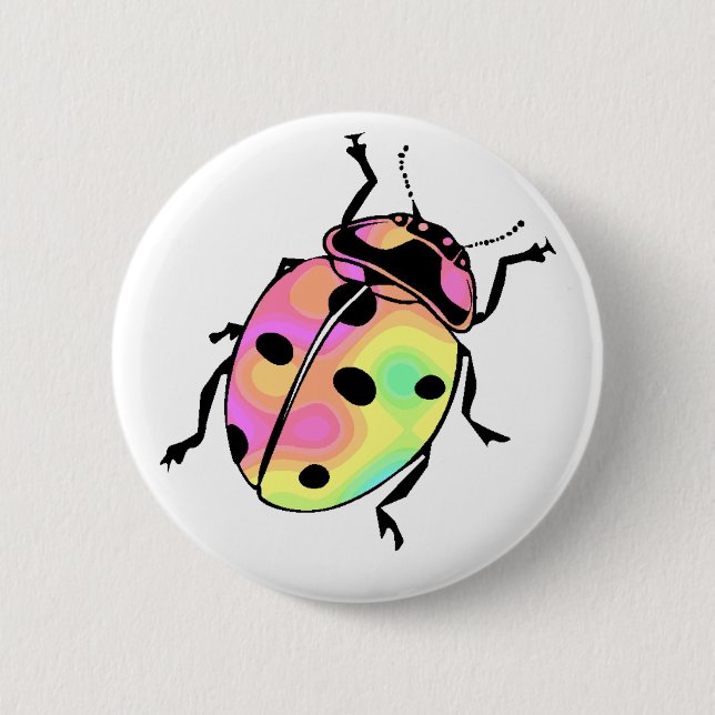Attack of the Psychedelic Ladybug Round 6 Cm Round Badge (Front)