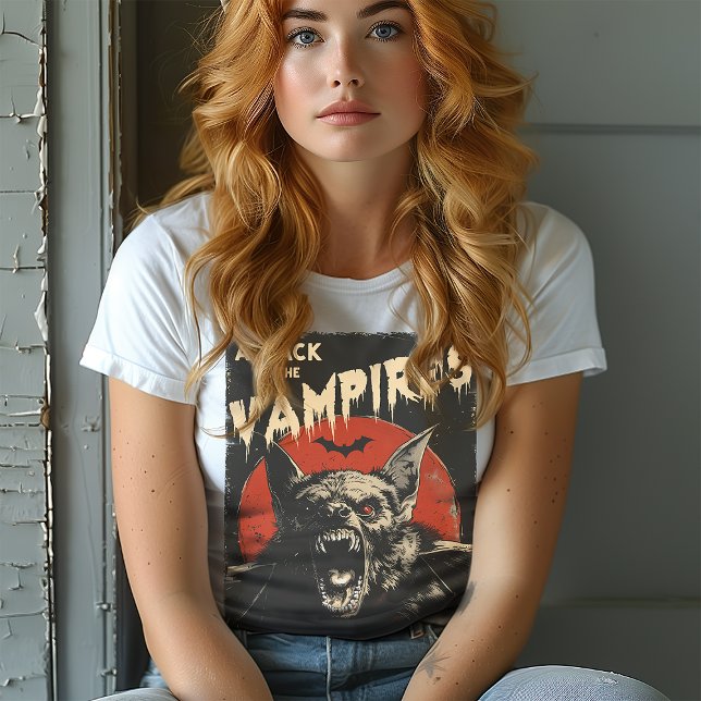 Attack of the Vampires Vintage Rockabilly T-Shirt (Creator Uploaded)