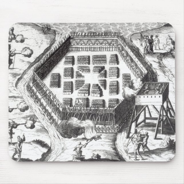 Attack on an Iroquois village Mouse Pad (Front)