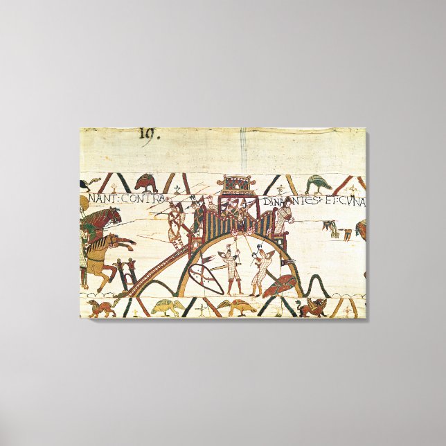 Attack on the Town of Dinan Canvas Print (Front)