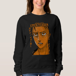 Attack on Titan Eren Yeager Japanese Font Big Face Sweatshirt