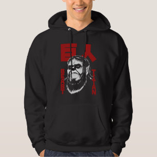 Attack on Titan Season 4 Beast Titan & Large Kanji Hoodie