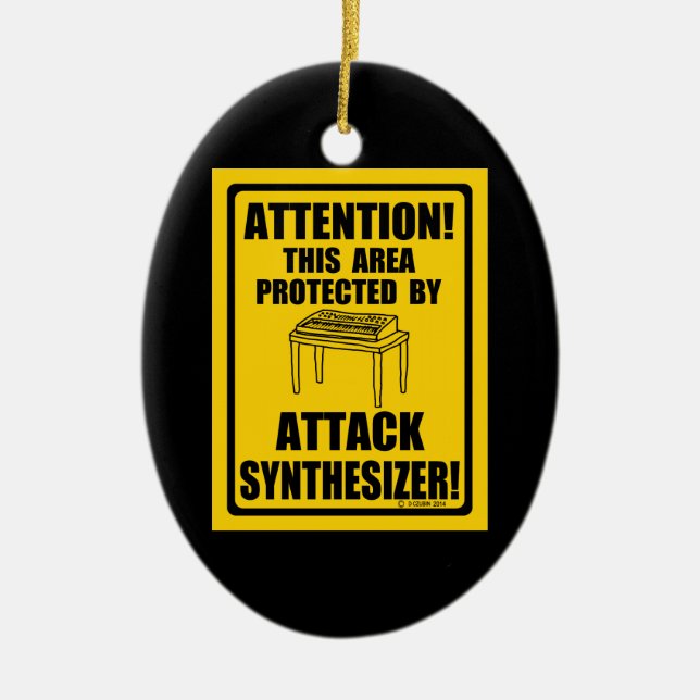 Attack Synthesizer Ceramic Tree Decoration (Front)