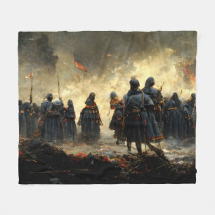 Attack the place fleece blanket