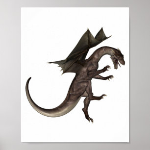 attacking animal artwork asian. poster