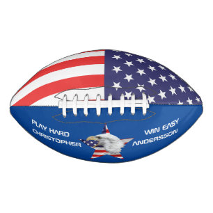 Attacking Eagle, The American Flag, Patriotic Football