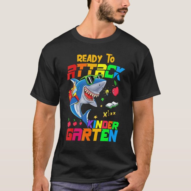 Attacking Kindergarten Teacher Student Back To Sch T-Shirt (Front)