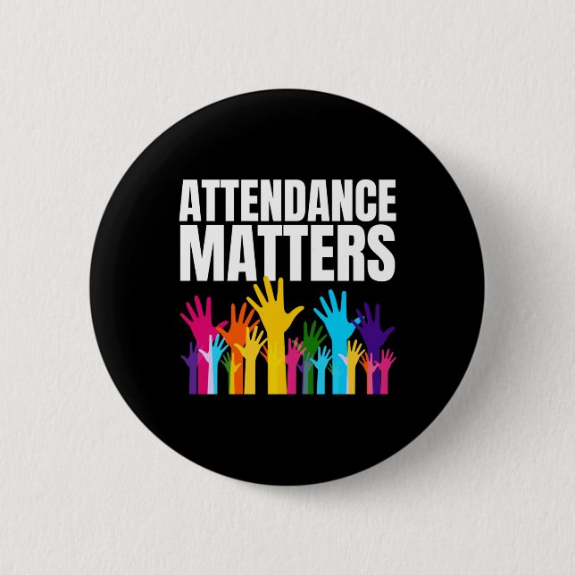 Attendance S Sticker  6 Cm Round Badge (Front)