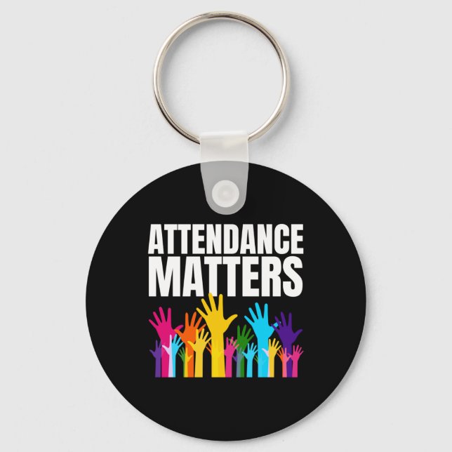 Attendance S Sticker  Key Ring (Front)