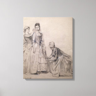 Attending to the Bride Canvas Print