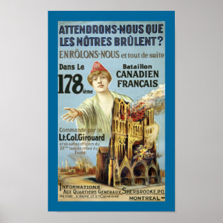 Attendrons-Nous (border) Poster