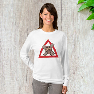 Attention Crossing Womens Long-Sleeve T-Shirt
