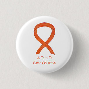 Attention Deficit Hyperactivity Disorder (ADHD)Pin 3 Cm Round Badge
