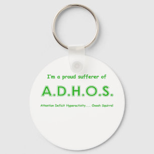 Attention Deficit Hyperactivity ooooh Squirrel Key Ring
