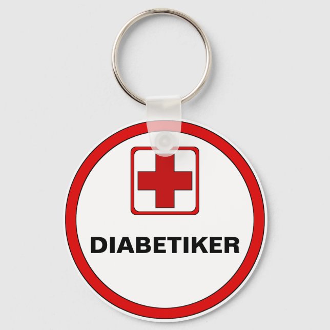 Attention - DIABETICS Key Ring (Front)