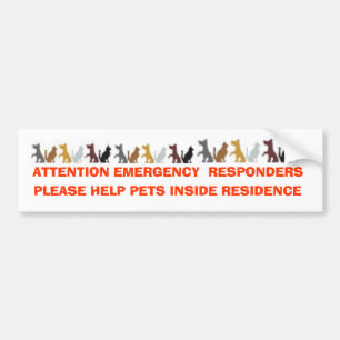 ATTENTION EMERGENCY  RESPONDERS, PLEASE HELP PE... BUMPER STICKER