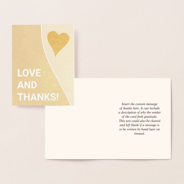 Attention-Grabbing, Bold "LOVE AND THANKS!" Card (Display)