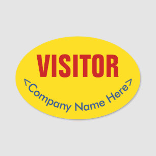 Attention-Grabbing "VISITOR" Name Tag