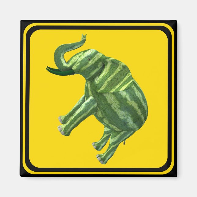 Attention: Melophant Crossing! Magnet (Front)