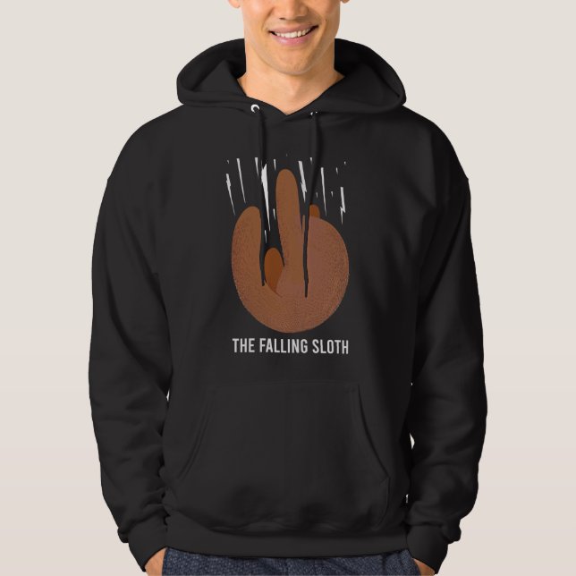 Attention Sloth Falling Hoodie (Front)