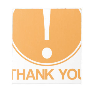 Attention, thank you for your attention notepad