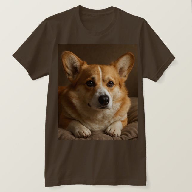 Attentive Corgi T-Shirt (Design Front)