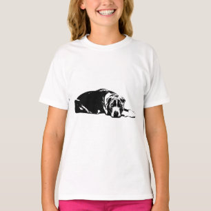 Attentive Pitbull Mix Lying Pose Graphic Tee