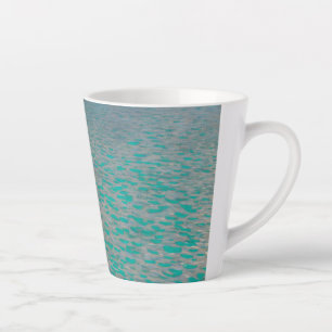 Attersee, Coastal Landscape Painting, Gustav Klimt Latte Mug