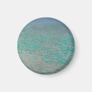 Attersee, Coastal Landscape Painting, Gustav Klimt Magnet