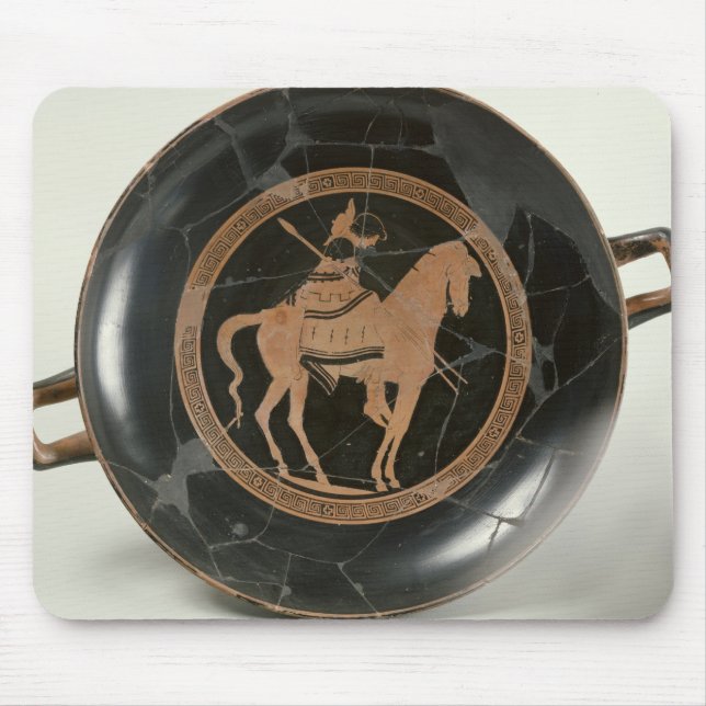 Attic red-figure cup depicting mouse pad (Front)