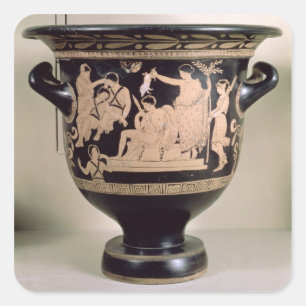 Attic red-figure krater depicting Orestes as suppl Square Sticker
