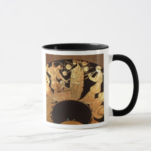 Attic red figure kylix depicting Dionysus and the Mug