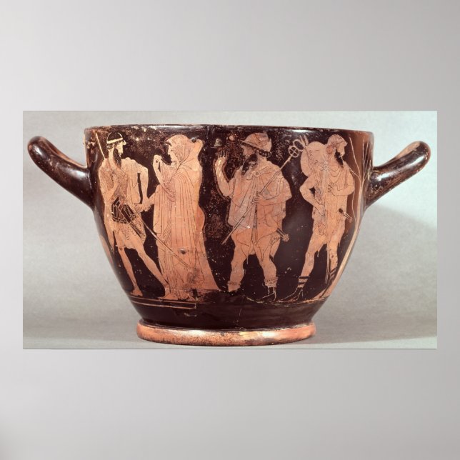 Attic red figure skyphos poster (Front)